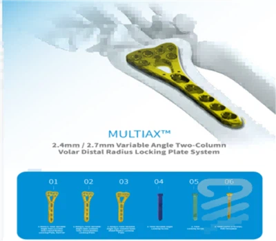 Kintamas kampas Distalinio spindulio fiksavimo plokštelė